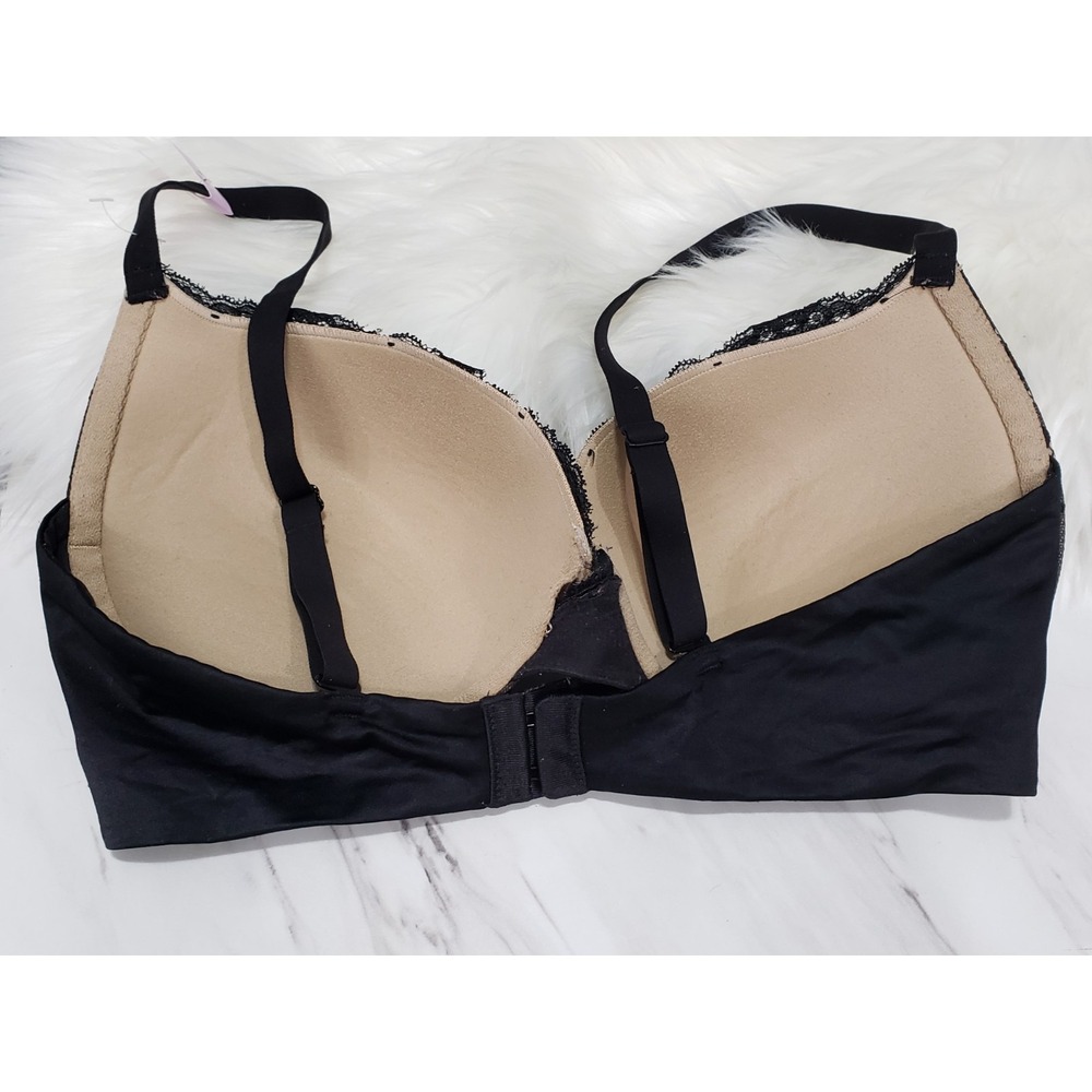 NEW Maidenform Push Up Plunging Neck Line, Underwire Bra DM9900 Sz 34D Black - Picture 3 of 5